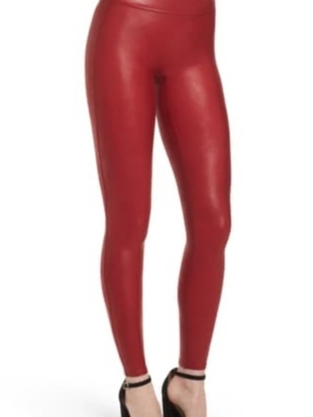 SPANX Faux Leather Legging - Red - Sz XS